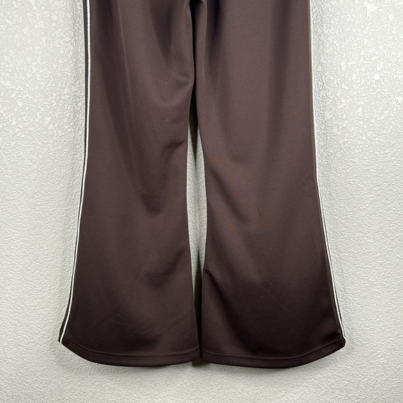Mirror Me Brown with White Stripe Athletic Wide Leg Track Pants Size Small - Picture 5 of 6